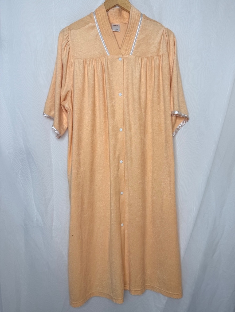 Blair Soft Peach Snap-Front Mumu Dress 2XL